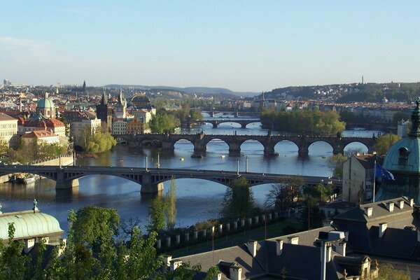 Tschechische Republik schöne Aussicht auf Brücken