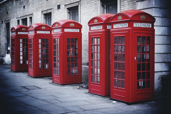 Street of Red telephone booths