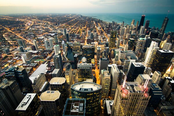 Vue de Chicago d en haut