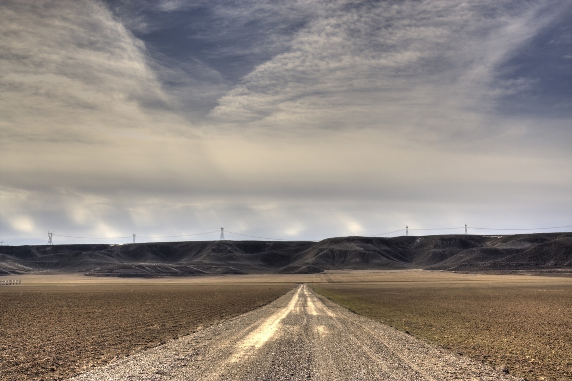 cielo nuvole strada