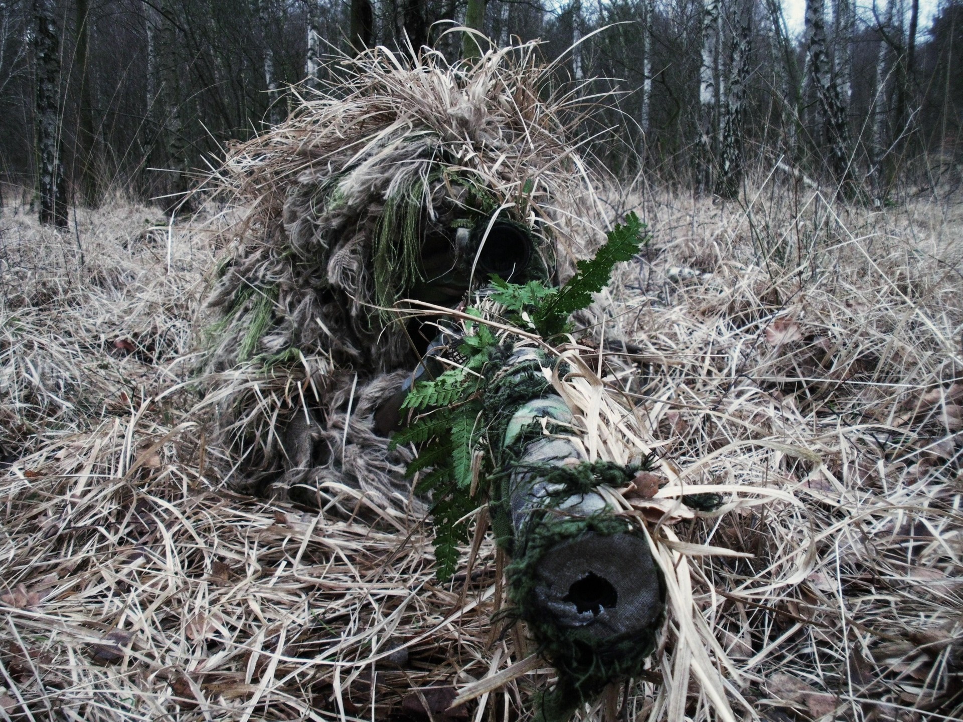 fusil sniper vue optique camouflage