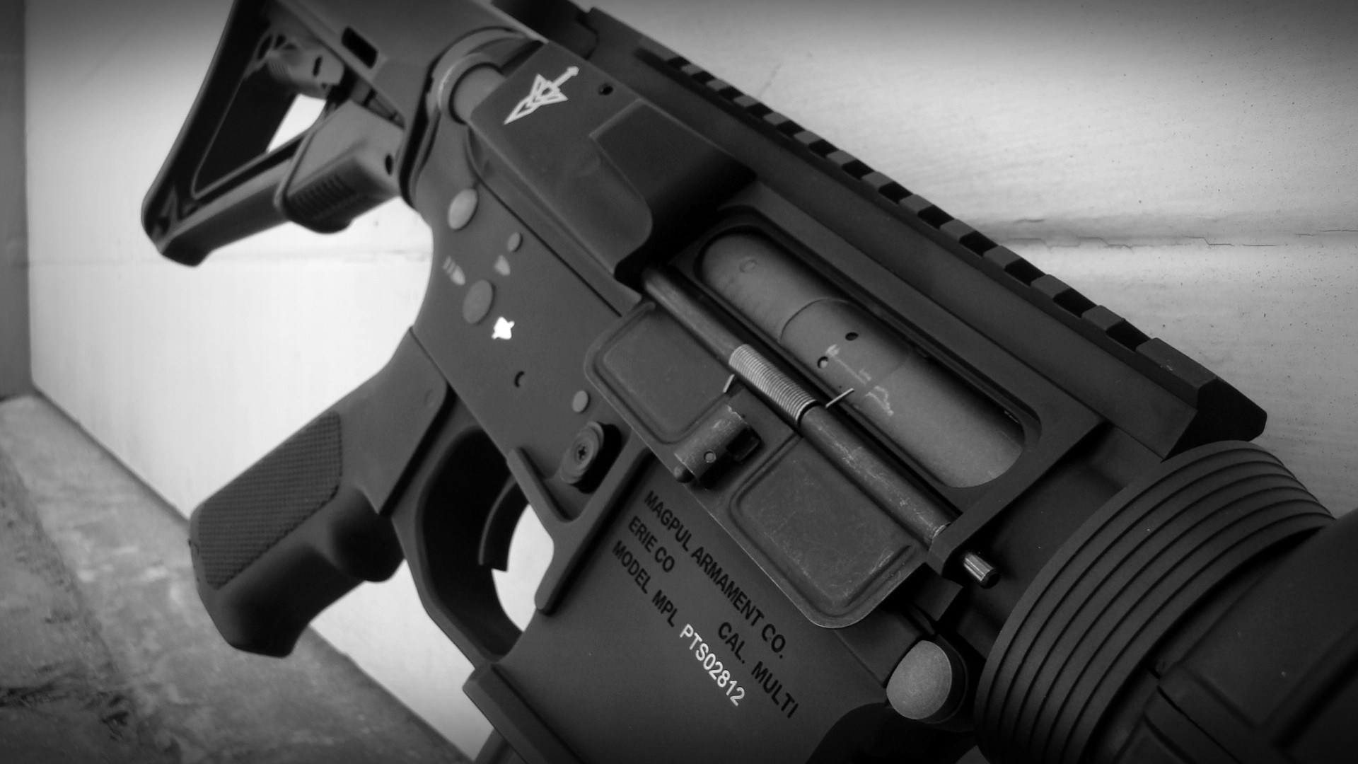 летающая крепость винтовка серый макро военные bw magpul