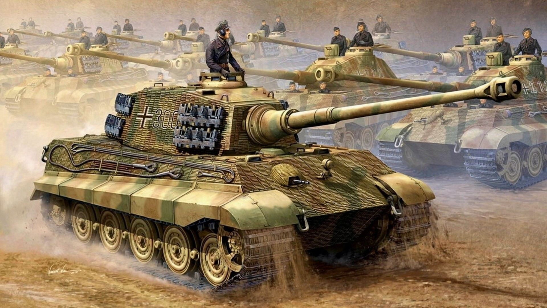 praca king tiger tiger ii abstrakcja