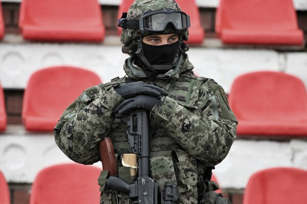 Equipped member of the Russian special forces