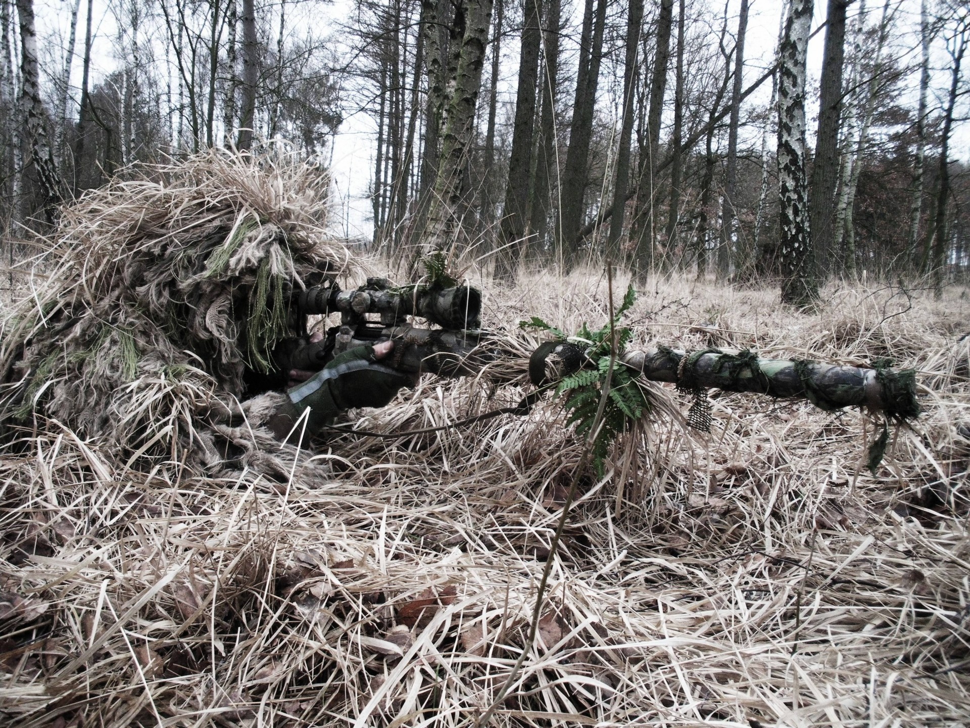 camouflage sniper ambush sniper rifle