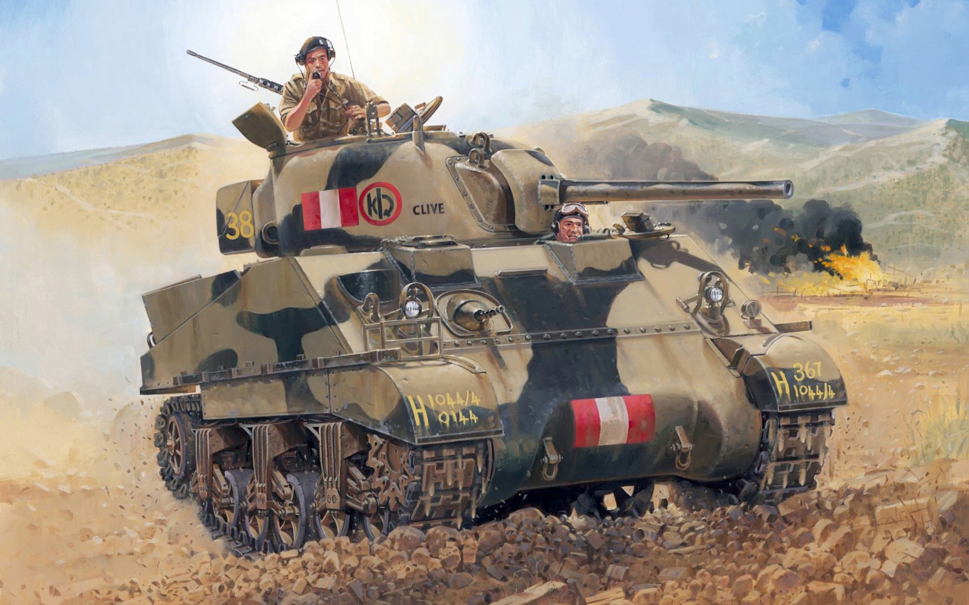 art brytyjskie buck ii wojna światowa ww2 . główny sherman mk-3 brytyjski serwis wielka brytania amerykański na średnim bitwa