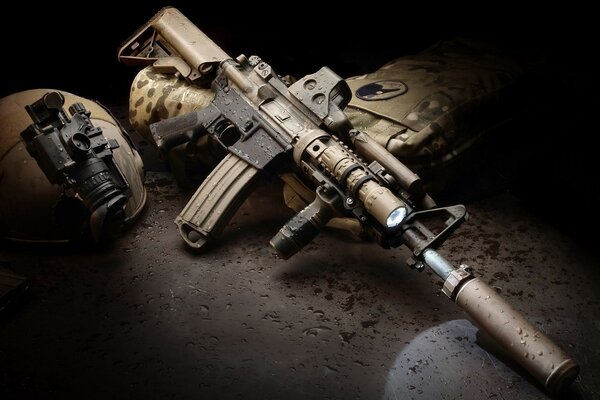 Photo of the AR-15 EOTECH rifle