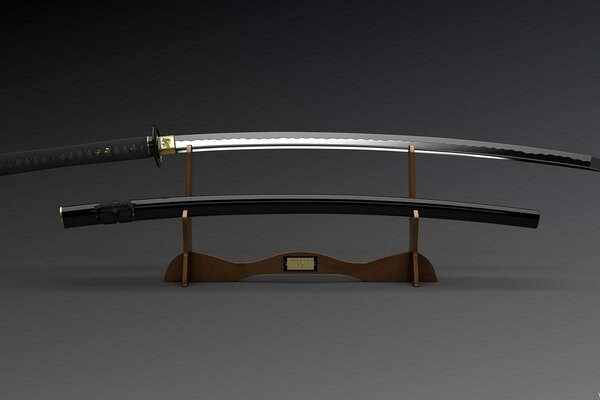 Kalter Stahl Katana Schwert Ausstellung