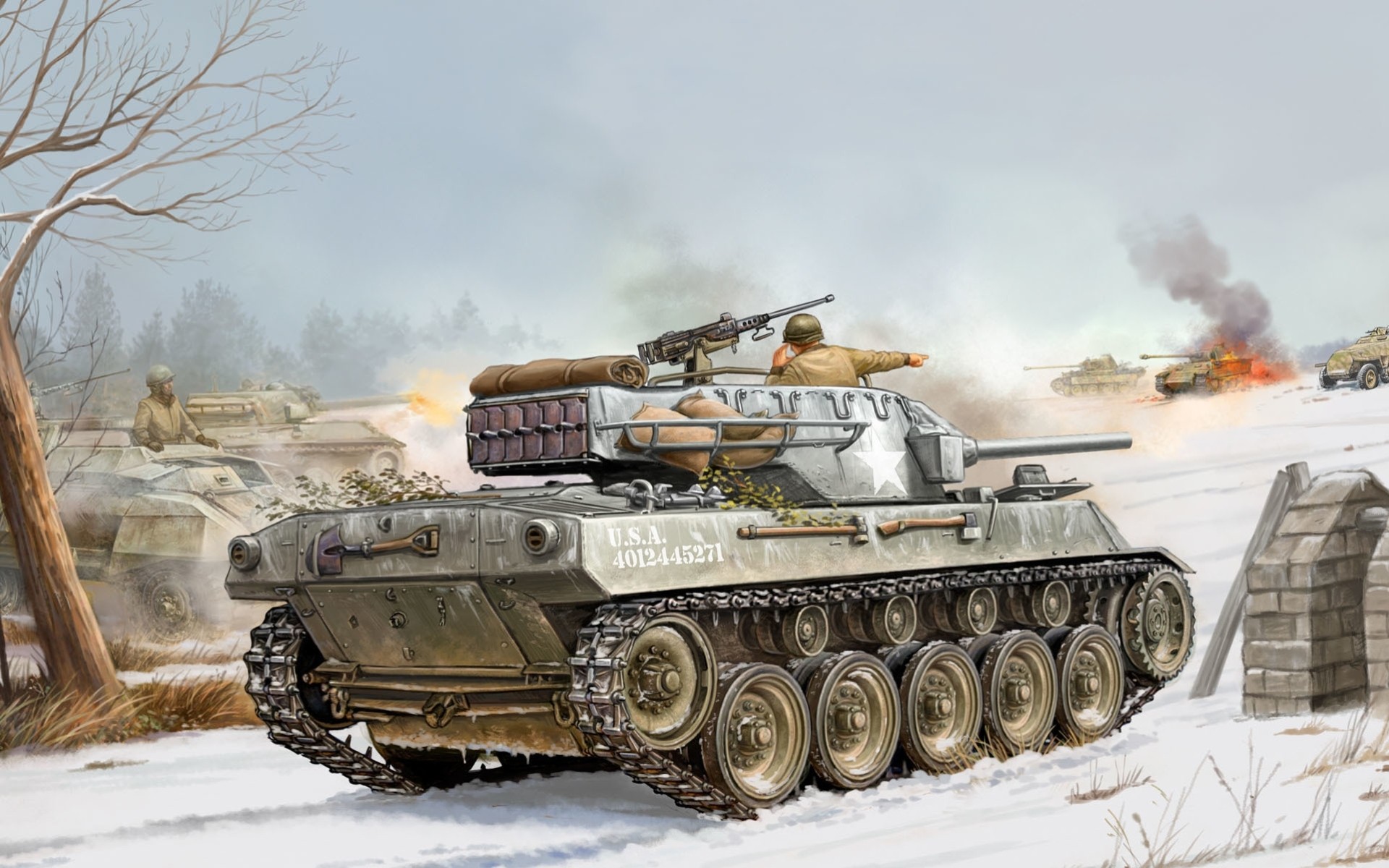 76 mm hellcket hellcat art rysunek działo samobieżne broń