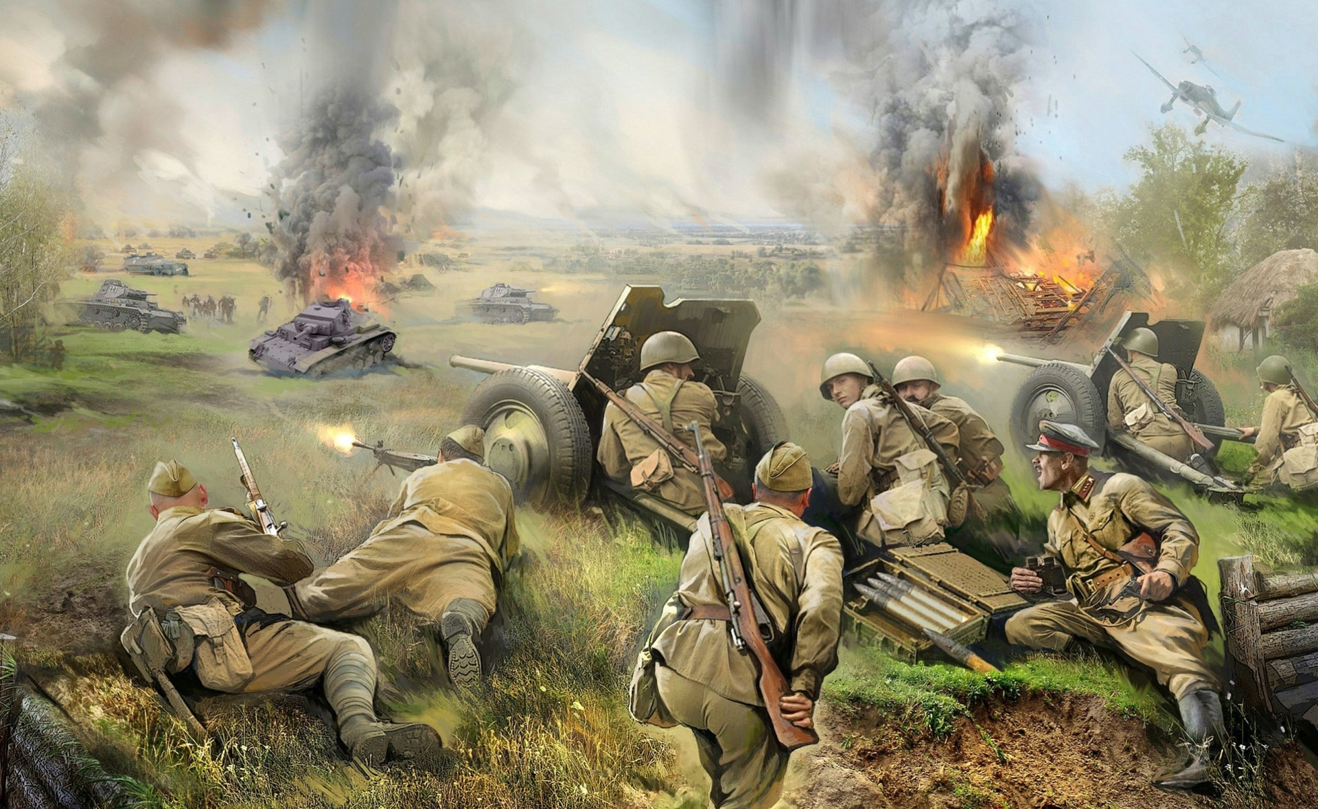 red army fight the great patriotic war art men