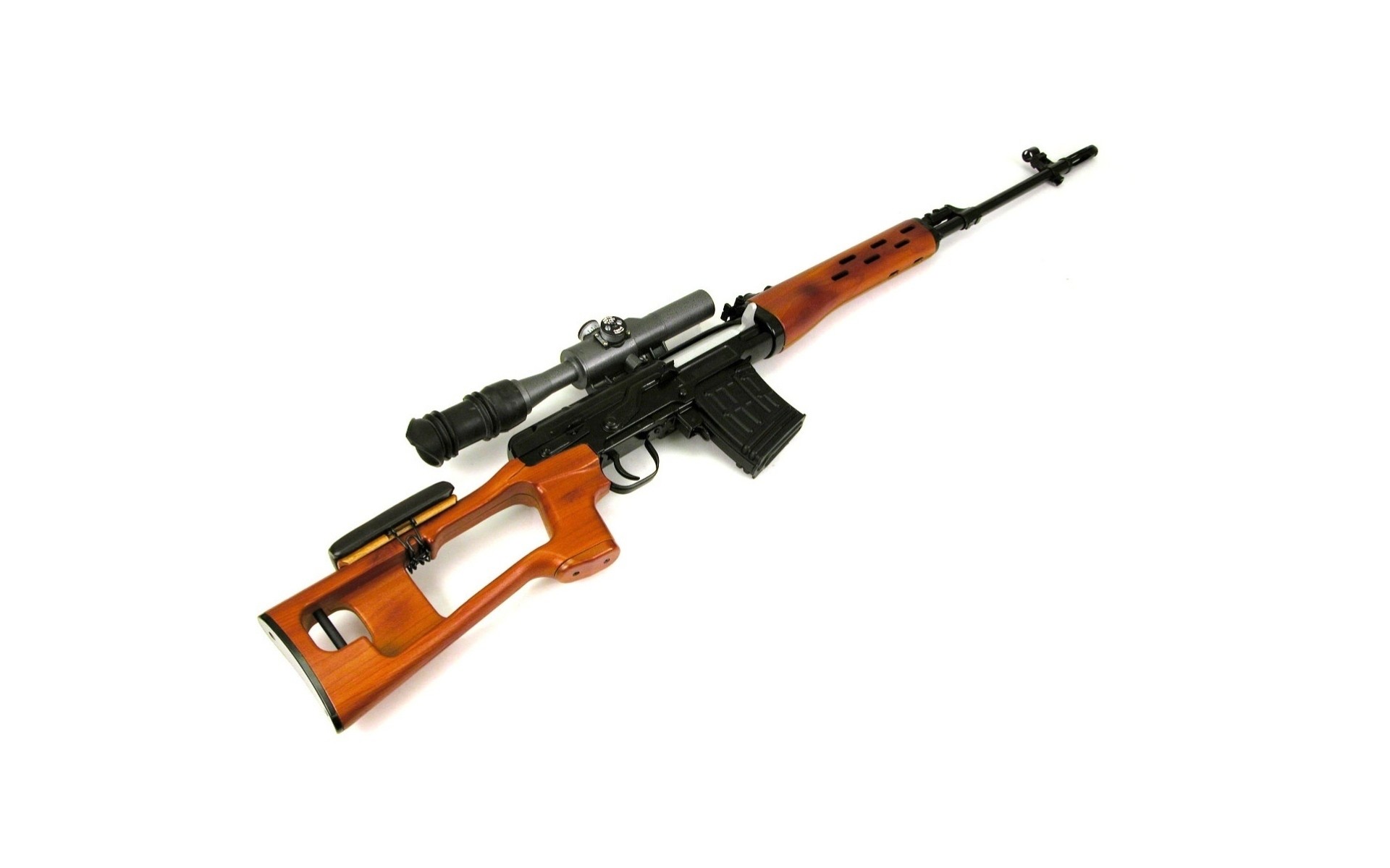 white background weapon dragunov sniper rifle svd