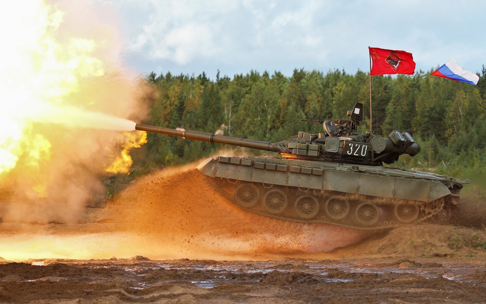 rusia mbt disparo t-80 bv tanque