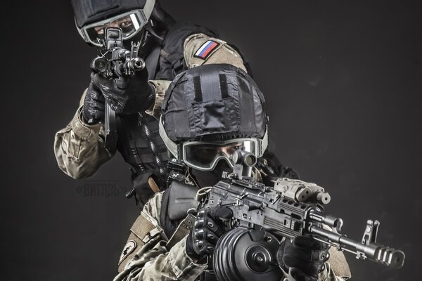 Image of a two-person airsoft team