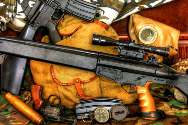 Fusil de sniper et autres armes