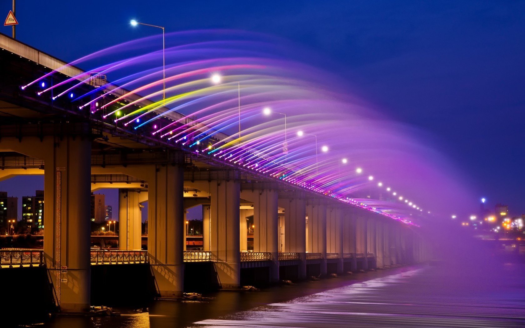 banpobridge seúl corea arco iris ciudad asia