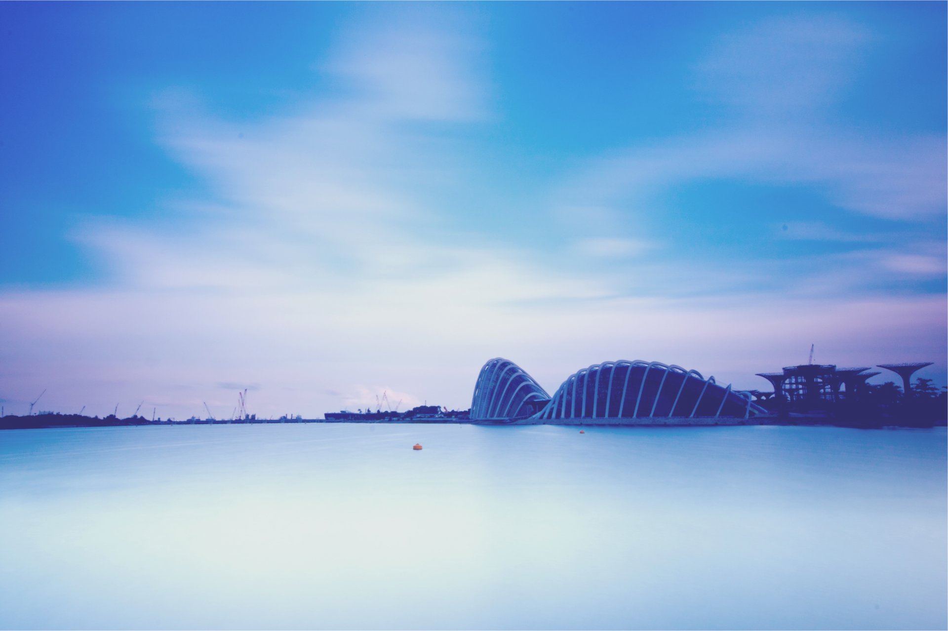 malaysia singapore gardens by the bay evening megapolis bay