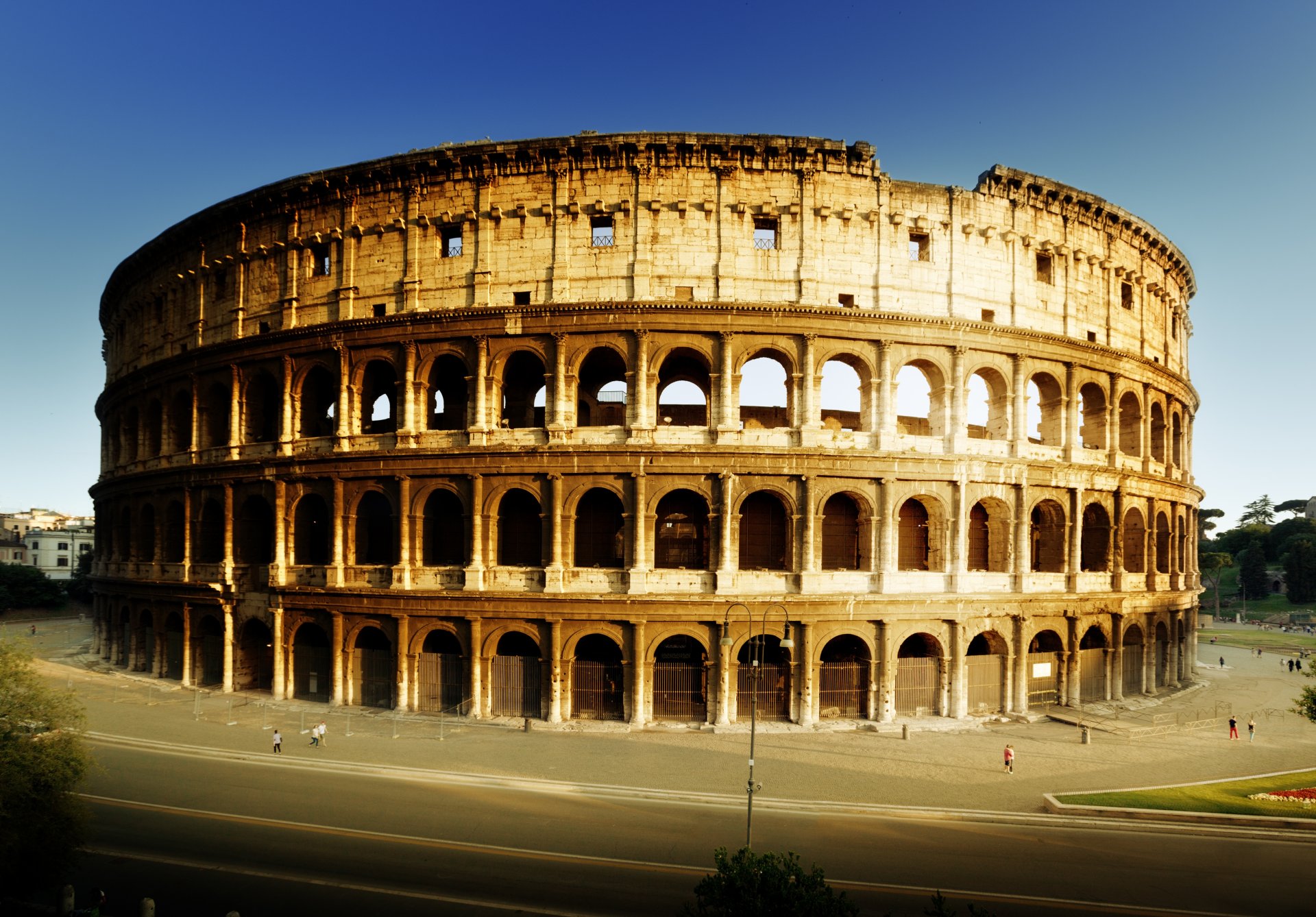 kolosseum italien rom architektur amphitheater straße