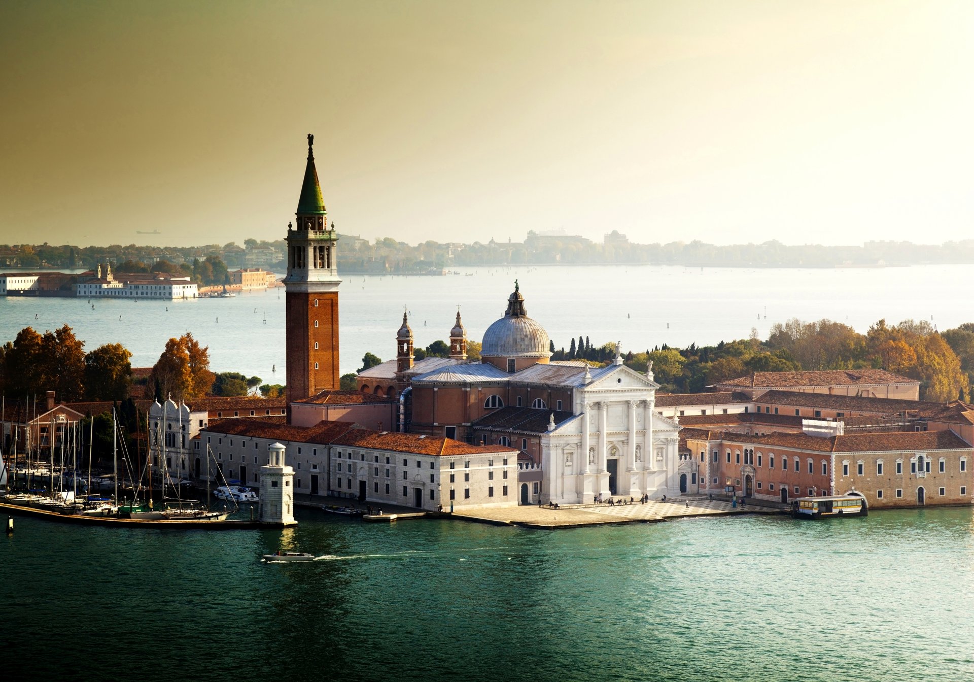 venice italy town water architecture sea boat buildings tree