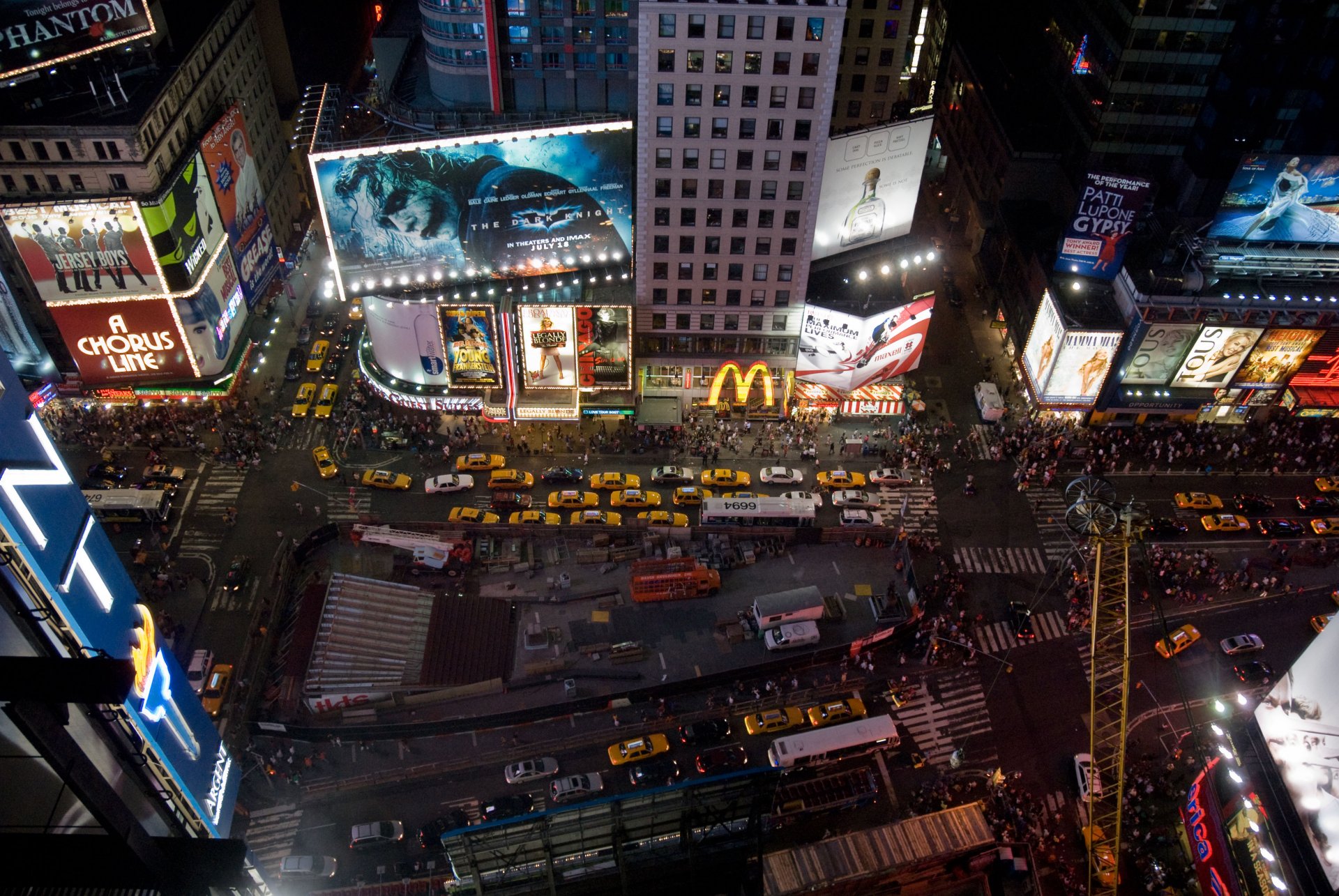 noc miasto nowy jork times square