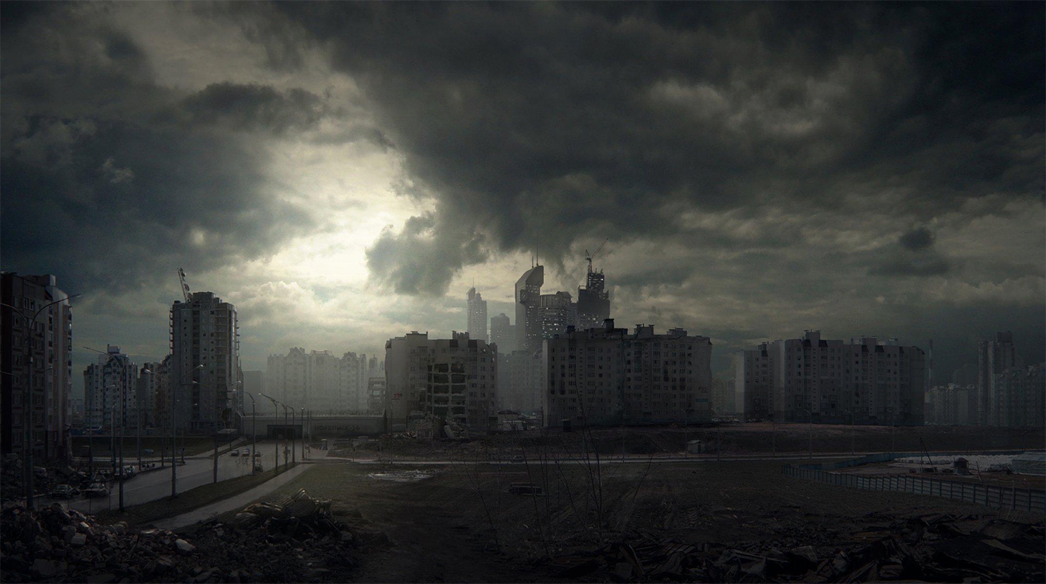 town apocalypse russia night