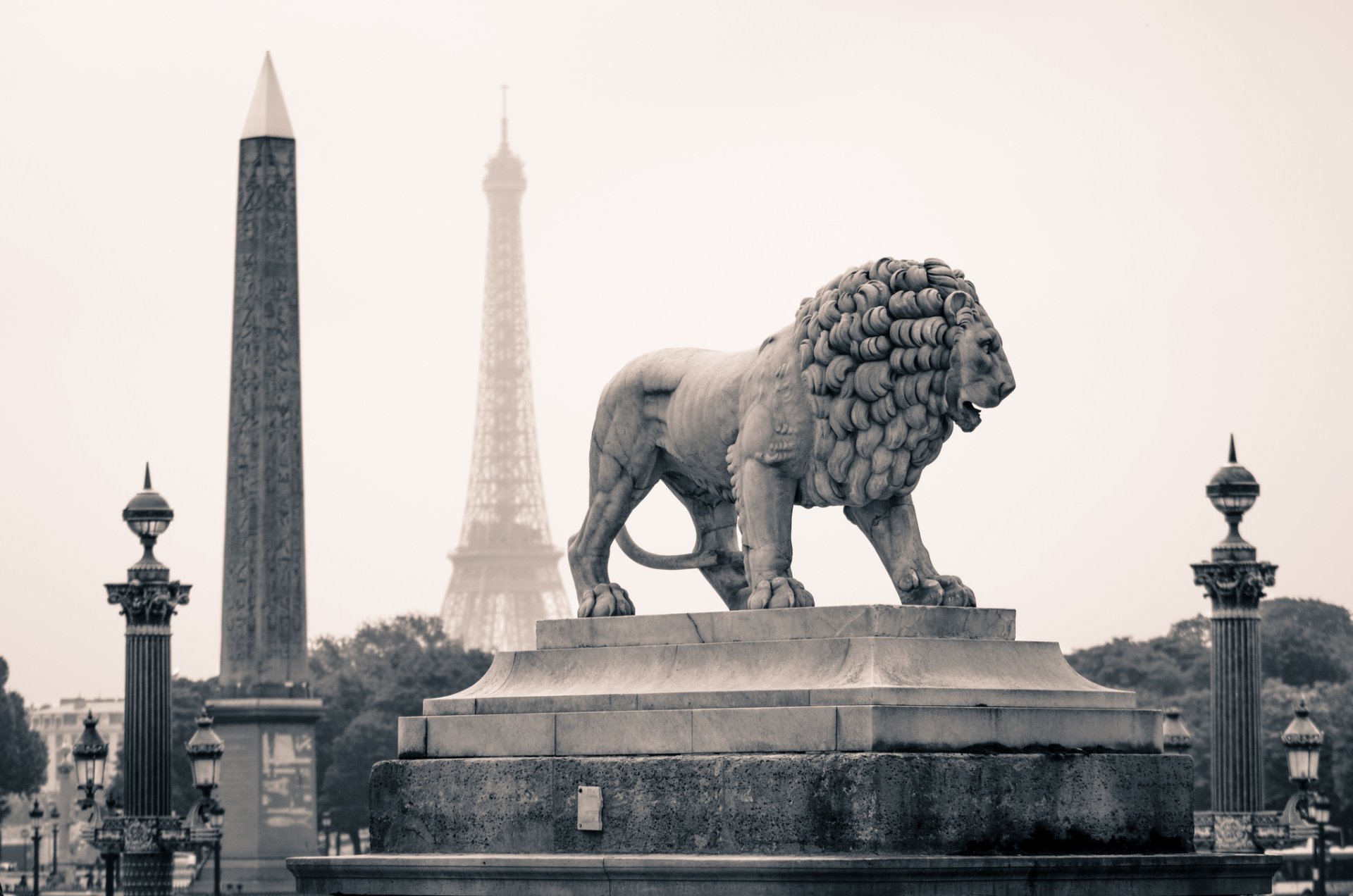 ville france paris monuments statue lion