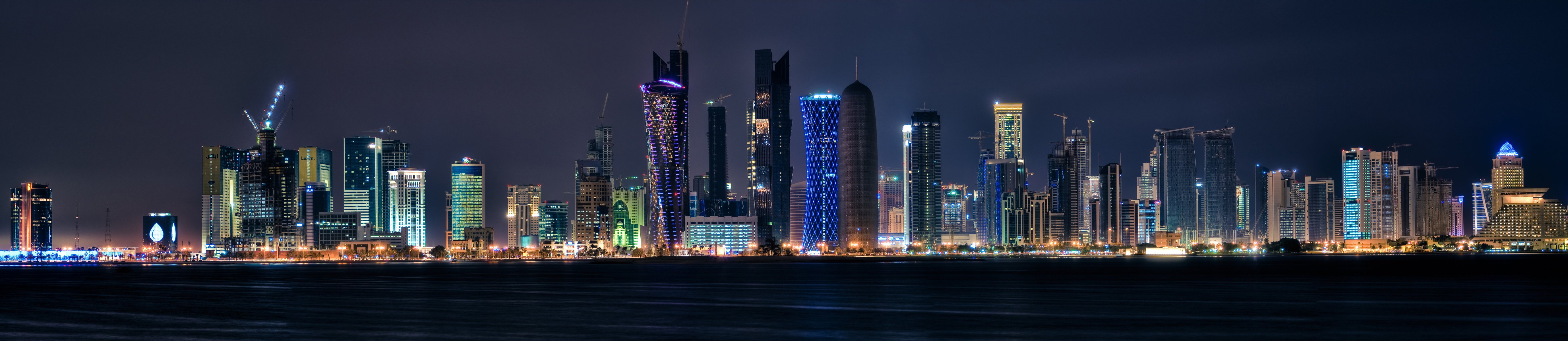 in doha katar nacht lichter