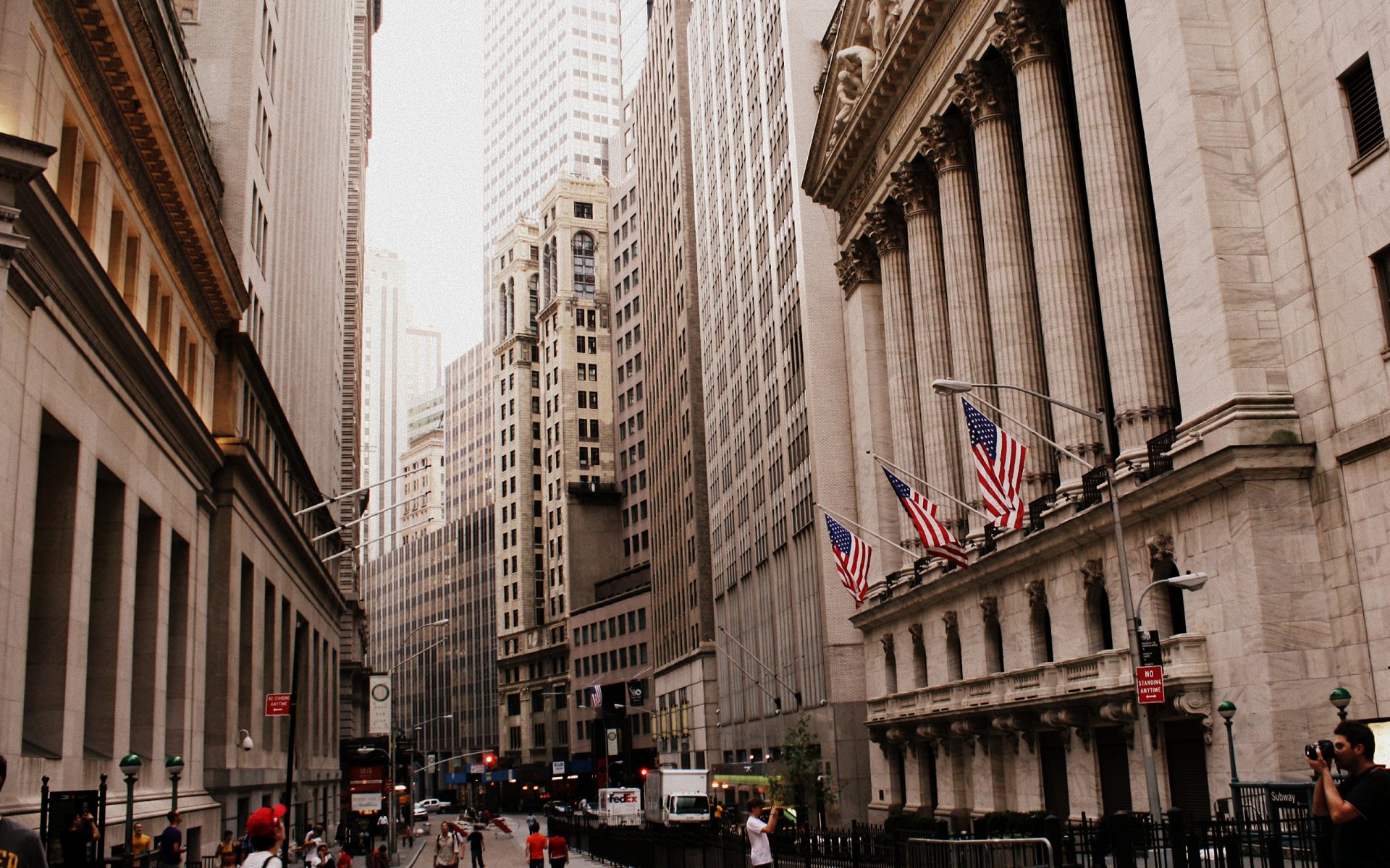 new york city wall street street skyscrapers buildings 1000000