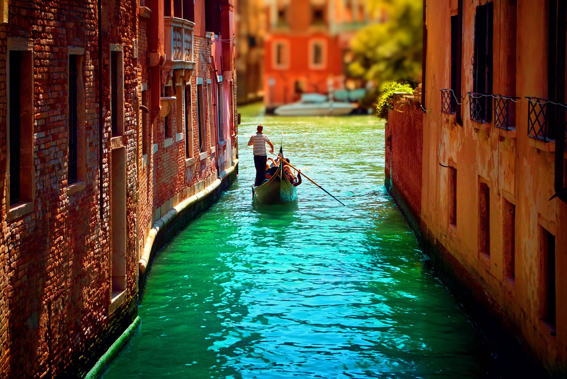 italia venezia canale acqua case gondola