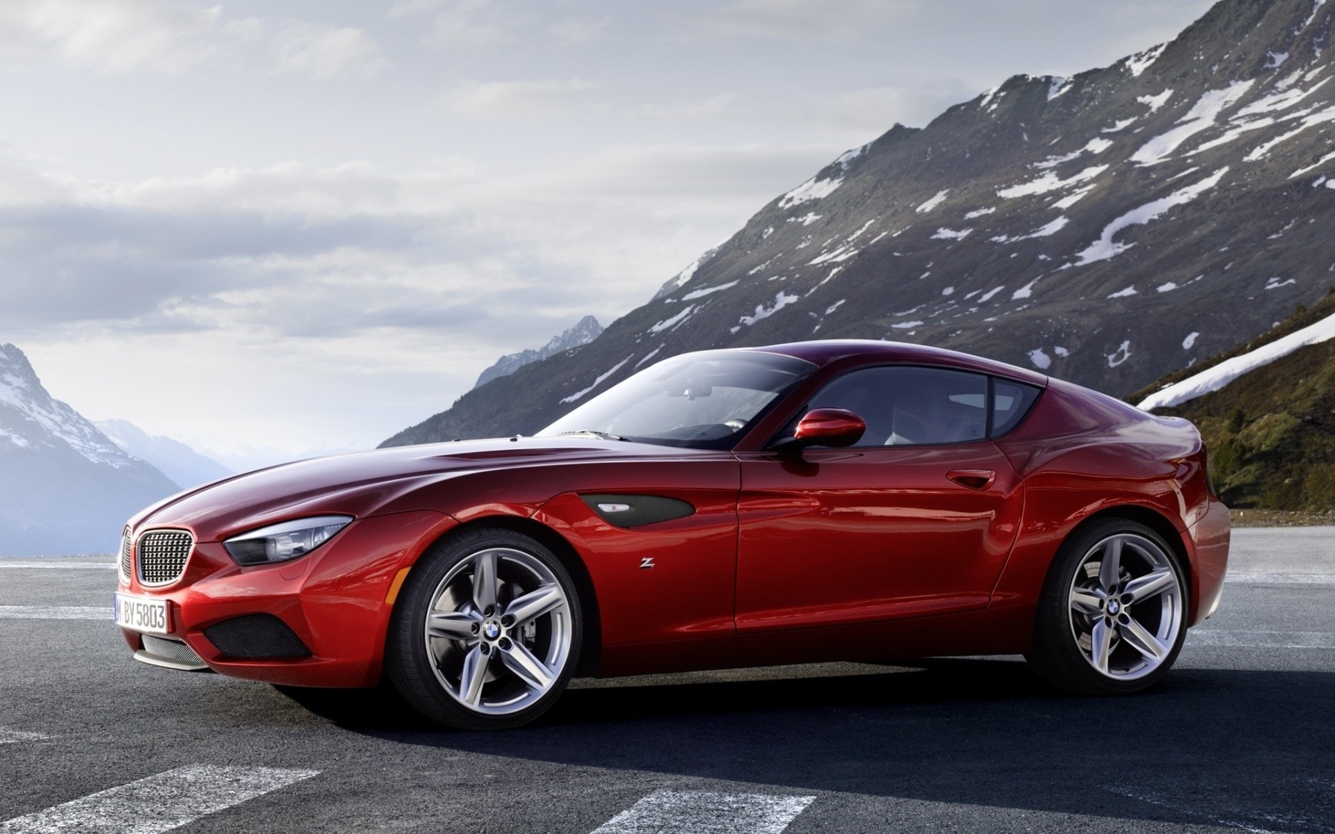 bmw zagato front coupe z4 bmw zagato berge rot coupe