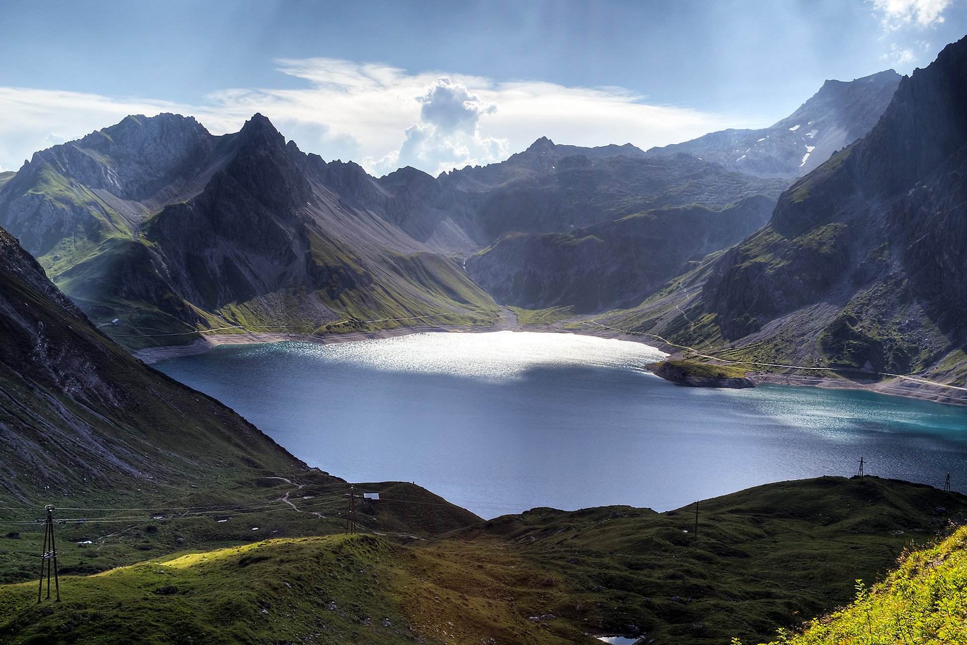 austria jezioro lato góry