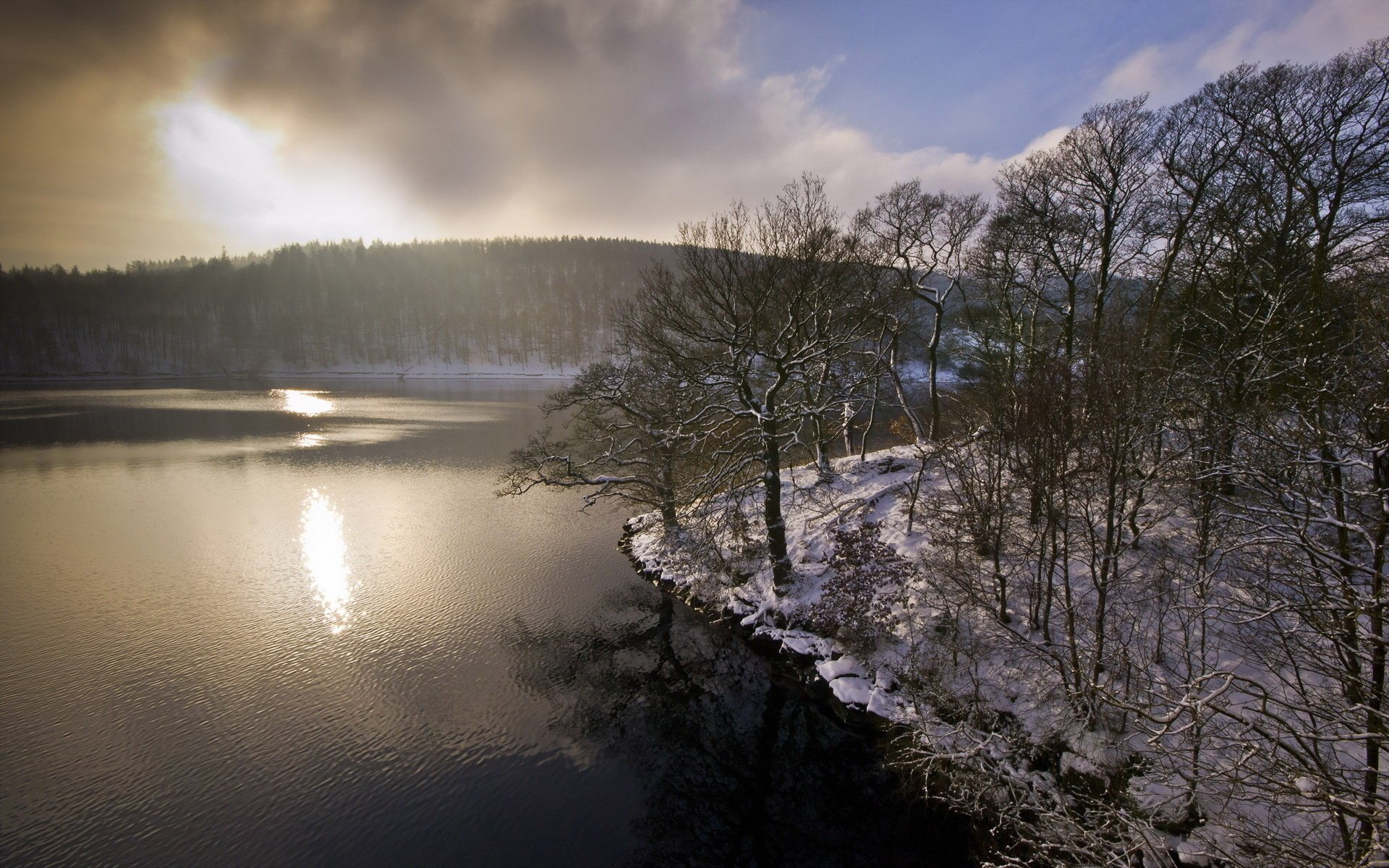 unset landscape lake