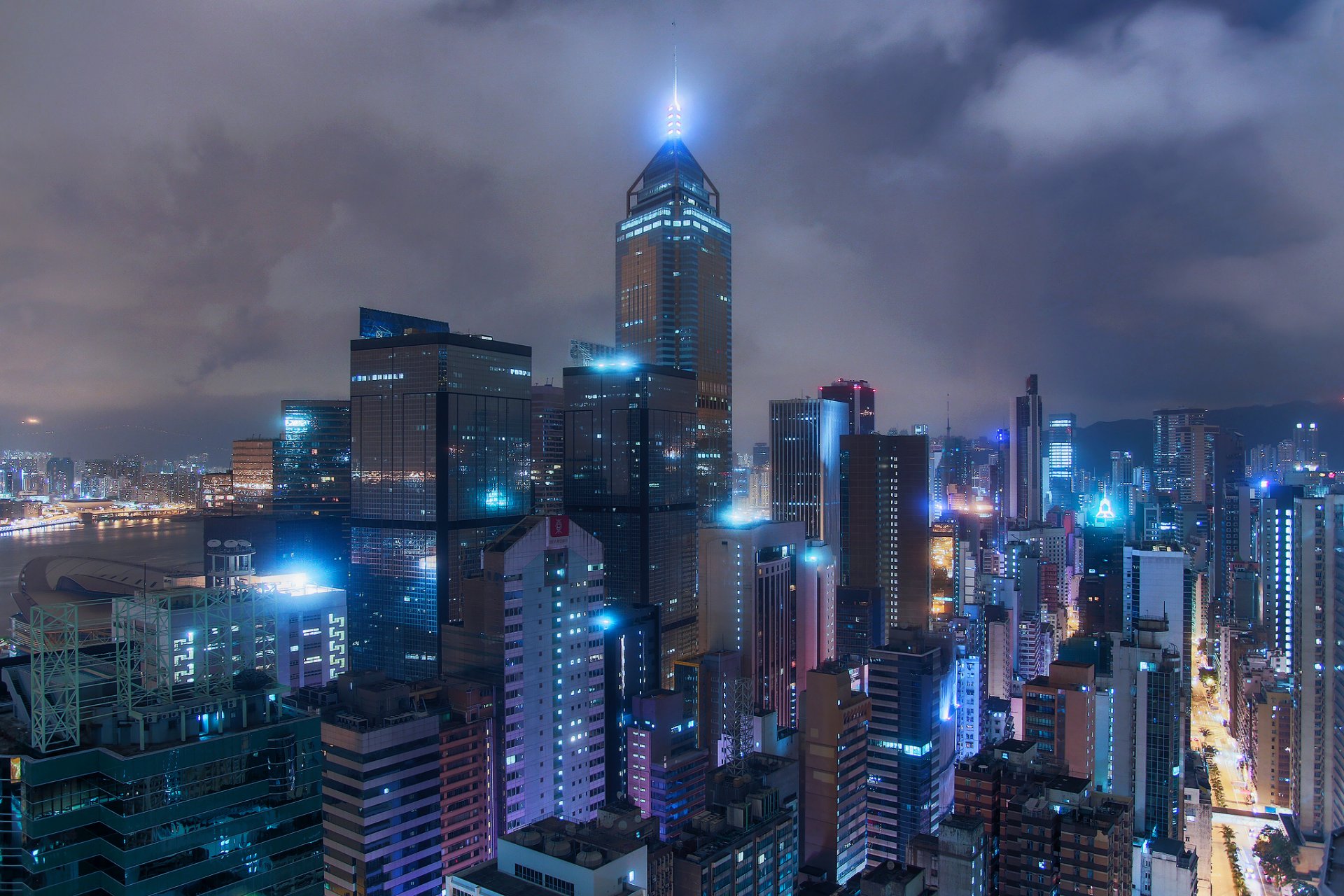 ville nuit lumières maison