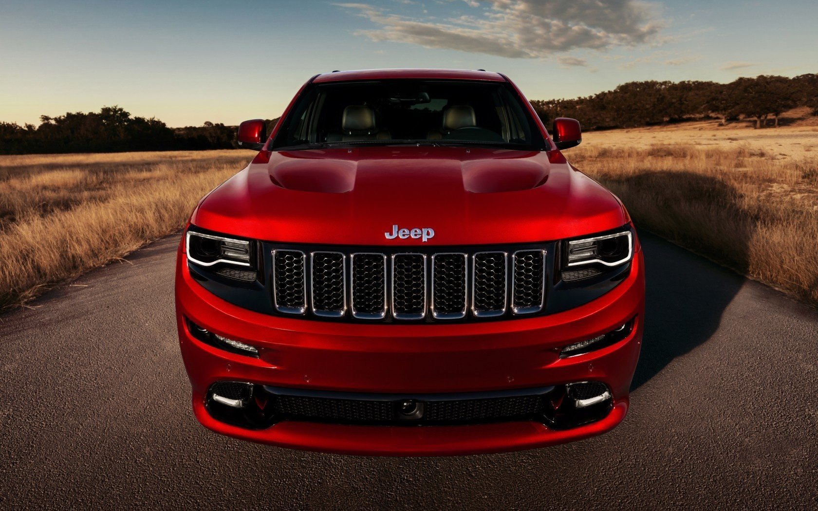 grand cherokee jeep front jeep road srt red rouge