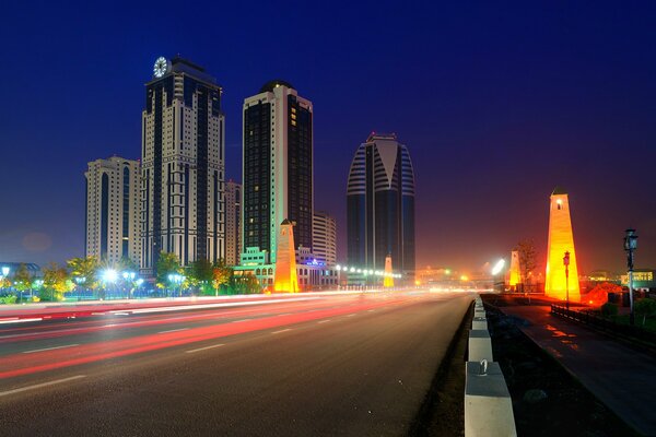 Night city, deserted street