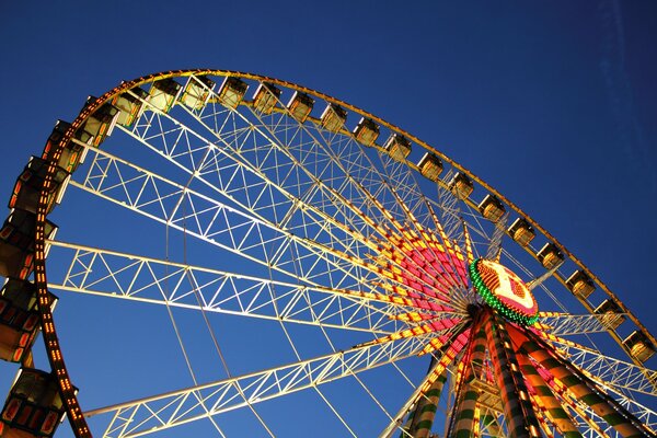 Ferris Wheel attraction against the sky