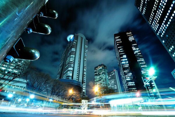 Fanari night city in Tokyo in Japan