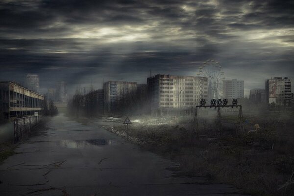 La città solitaria abbandonata di Pripyat