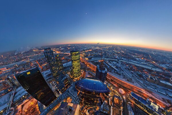 Panorama of Moscow from Moscow city