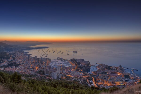 Panoramic nature shot in Monaco