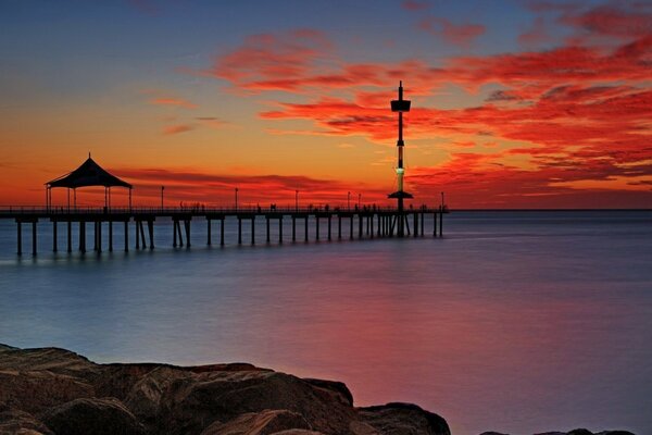 Magical sunset on the beautiful sea