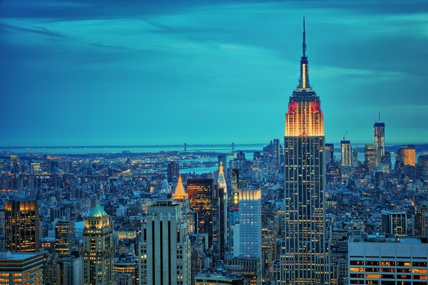 Vue depuis les hauteurs des gratte-ciel de New York