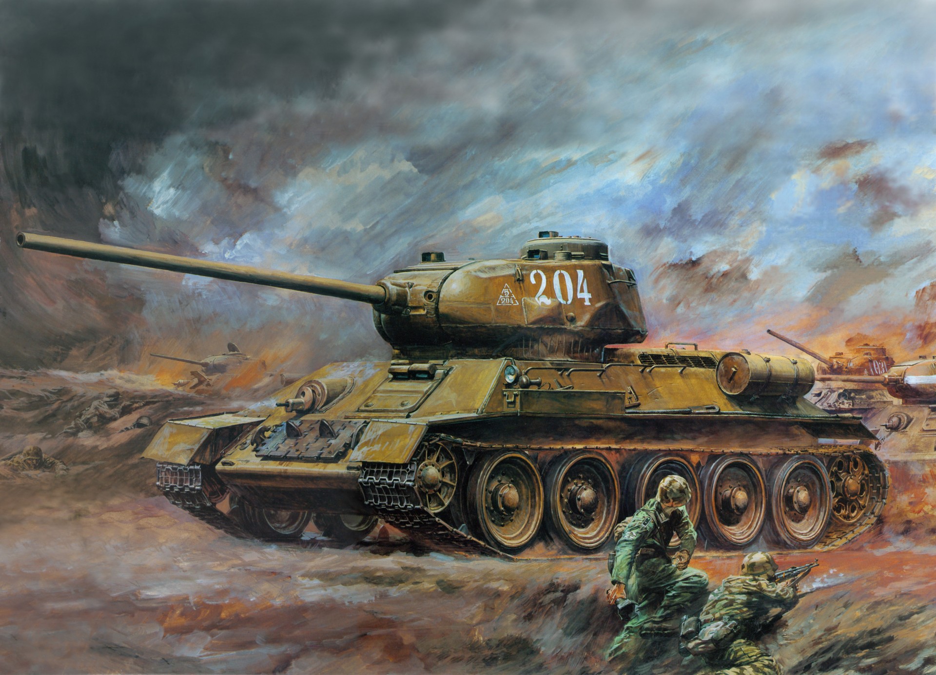 kunst t-34-85 tank