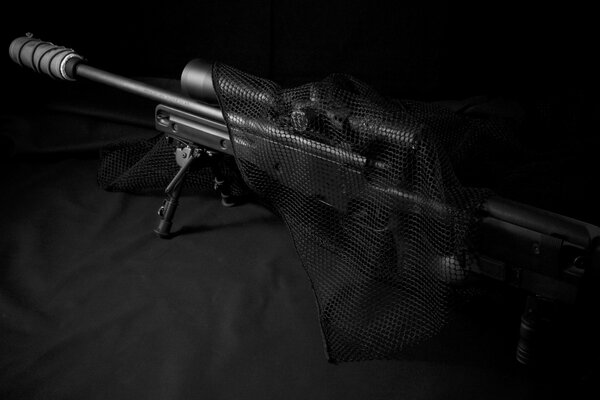 Remington 700 sniper rifle on a dark background