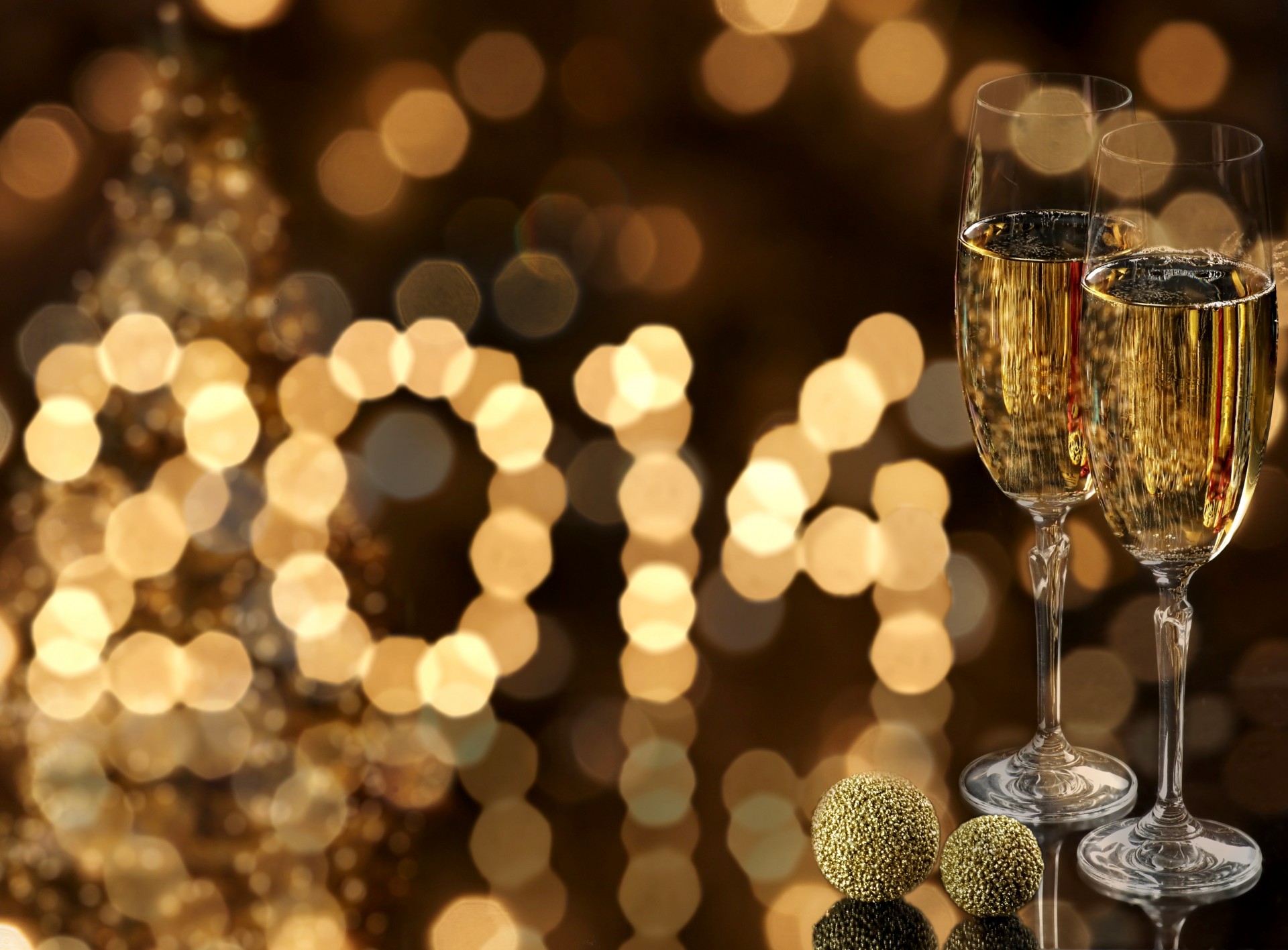 gläser weihnachten neujahr bokeh champagner zahlen 2014 feiertage gold