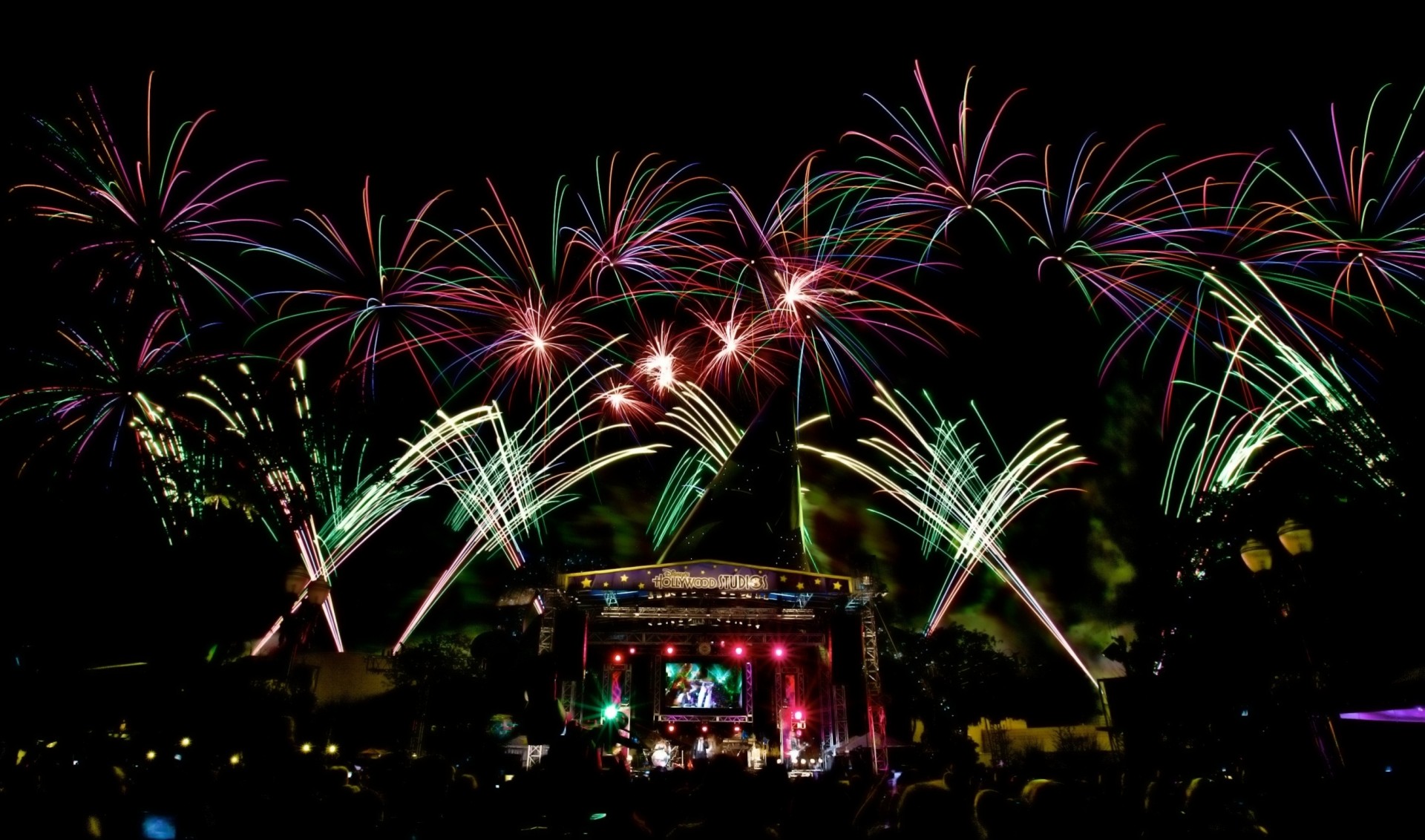 night fireworks disney magic kingdom christmas decoration