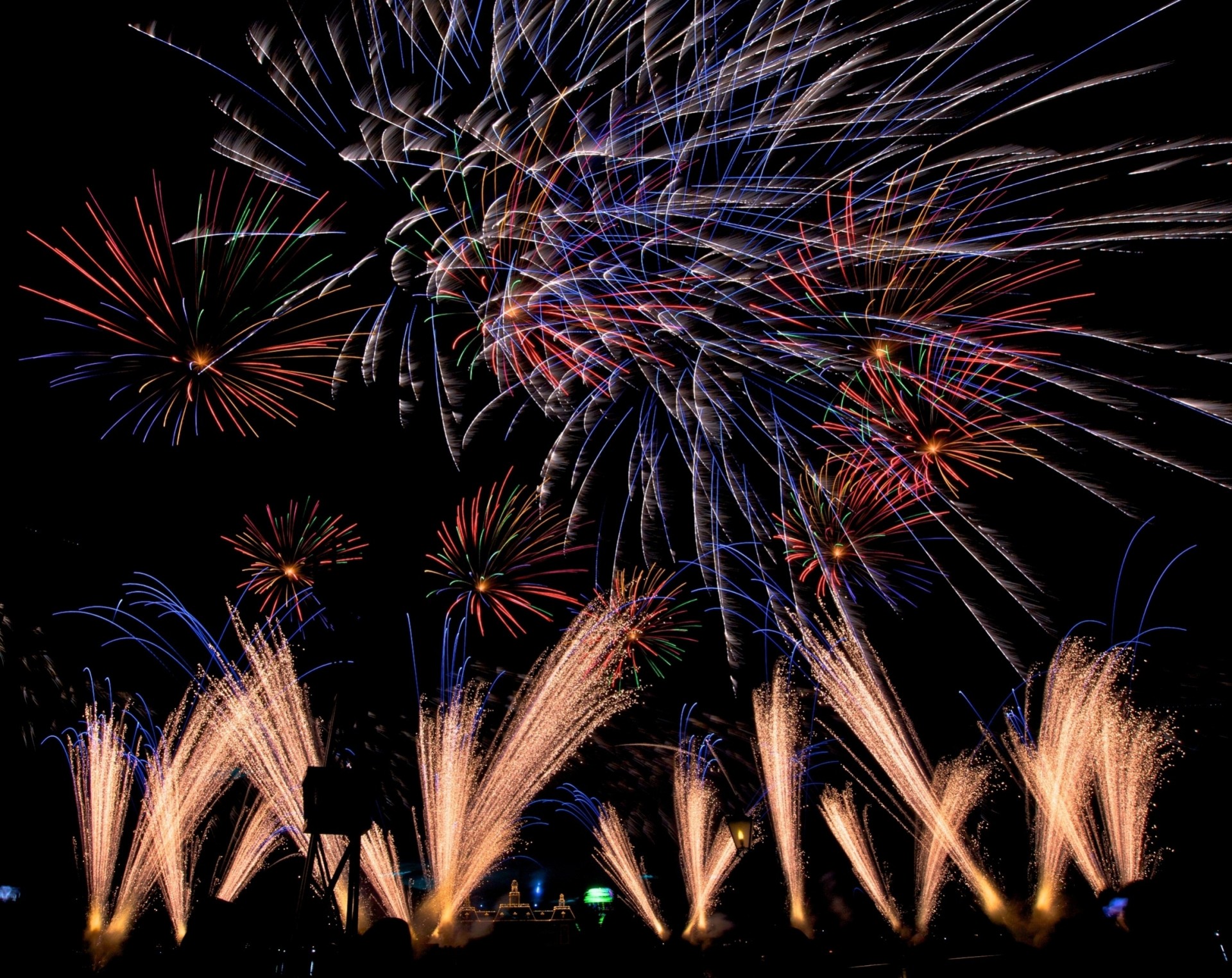 nacht feuerwerk disney magisches königreich weihnachtsdekoration