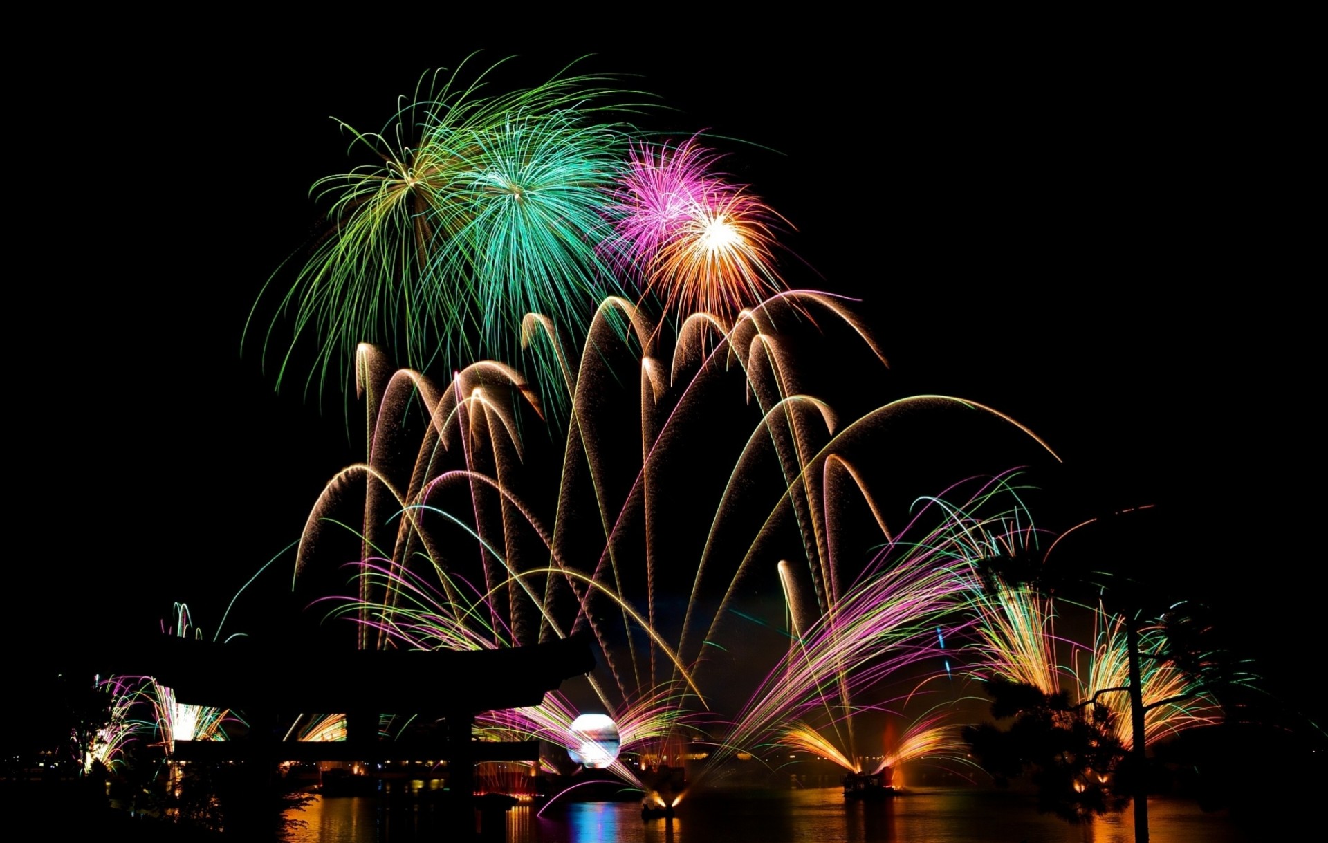 notte fuochi d artificio disney magic kingdom decorazione di natale