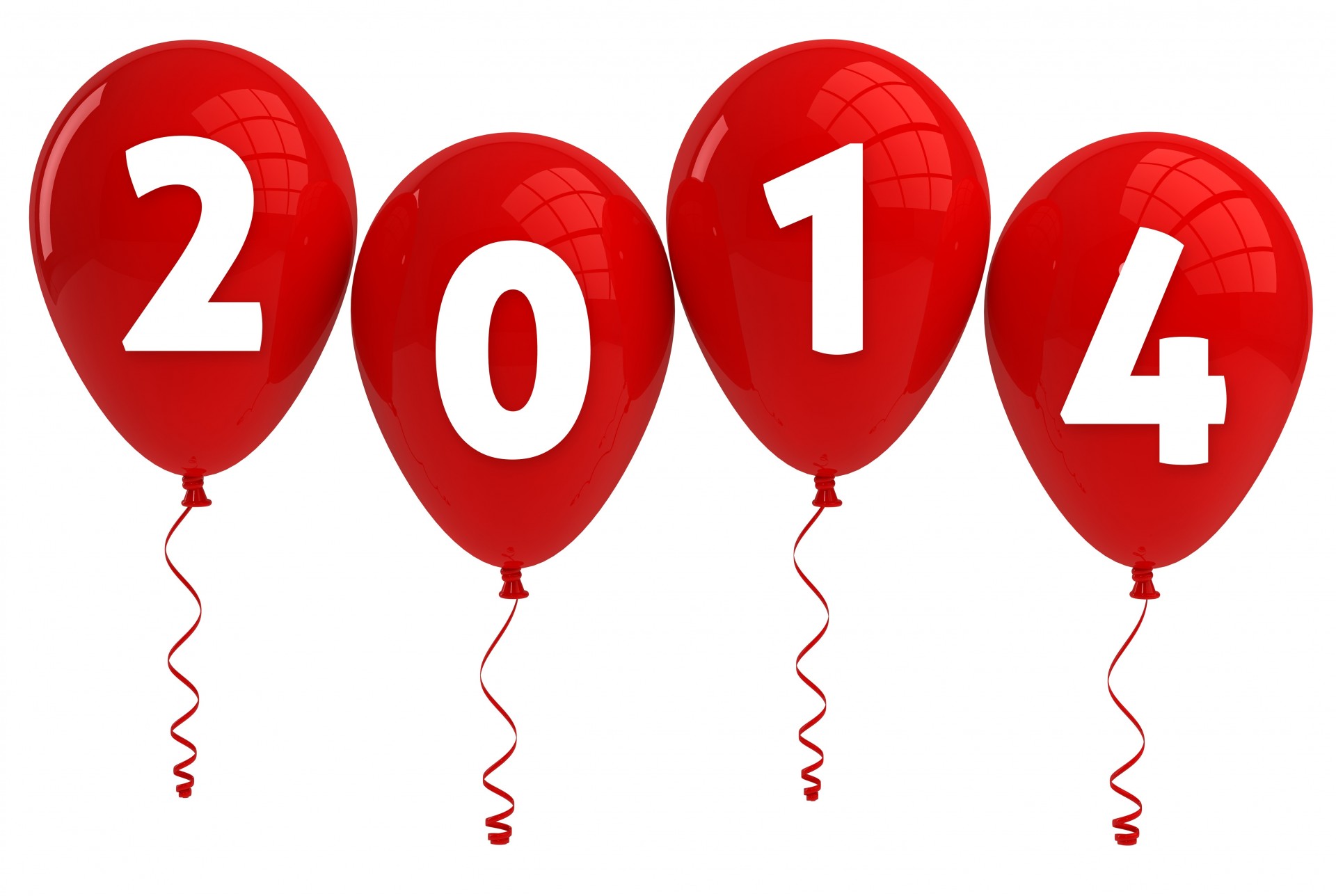 new year background numbers 2014 red ball