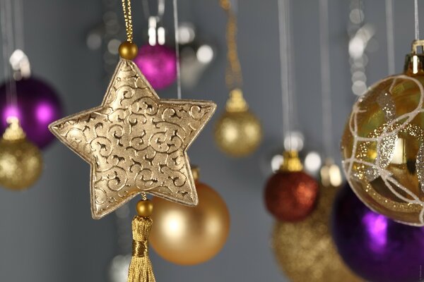 Bella foto di Capodanno per Natale con una stella