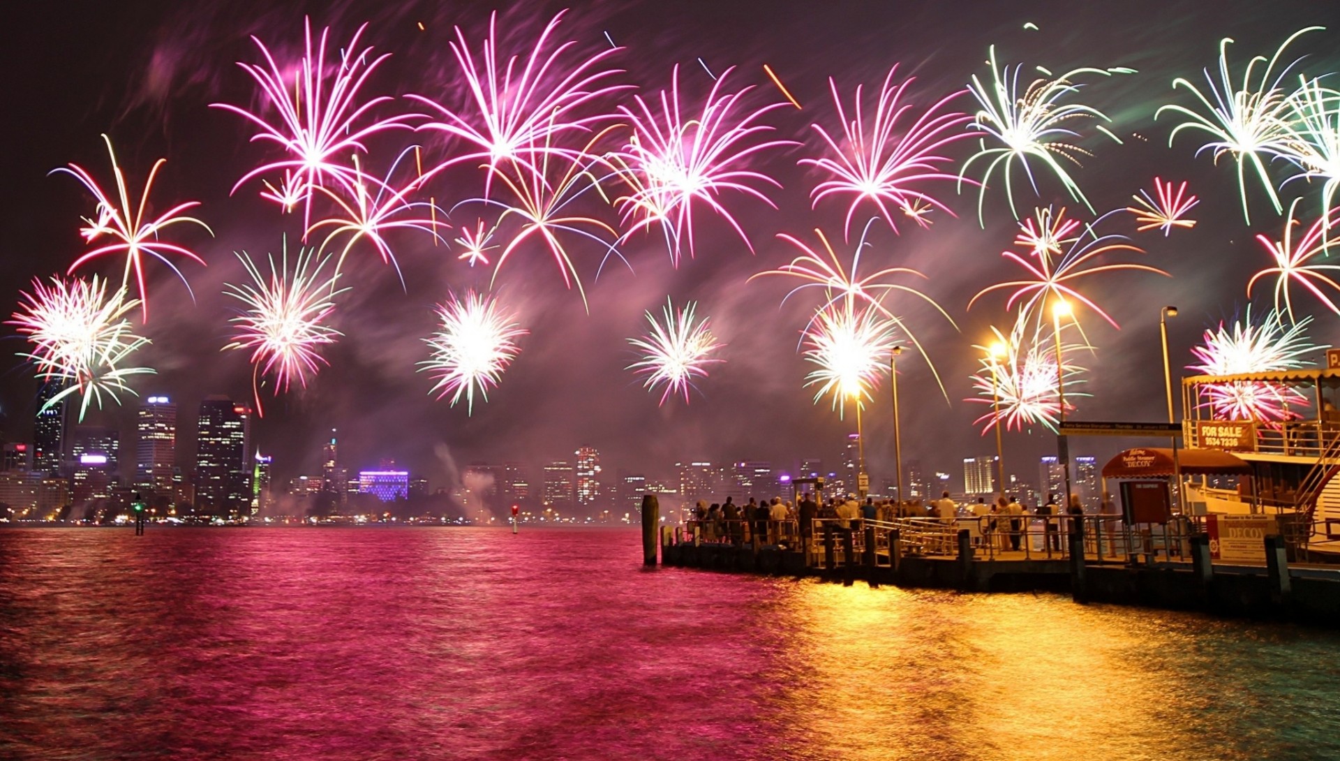 ciudad fuegos artificiales australia ciudades